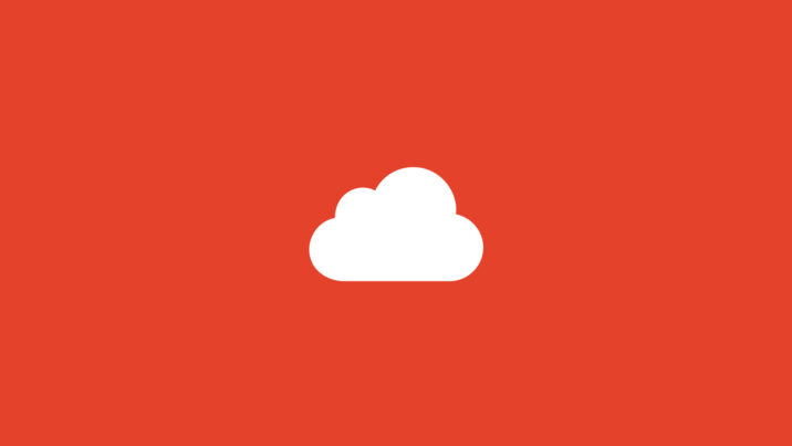 Cloud on an orange background